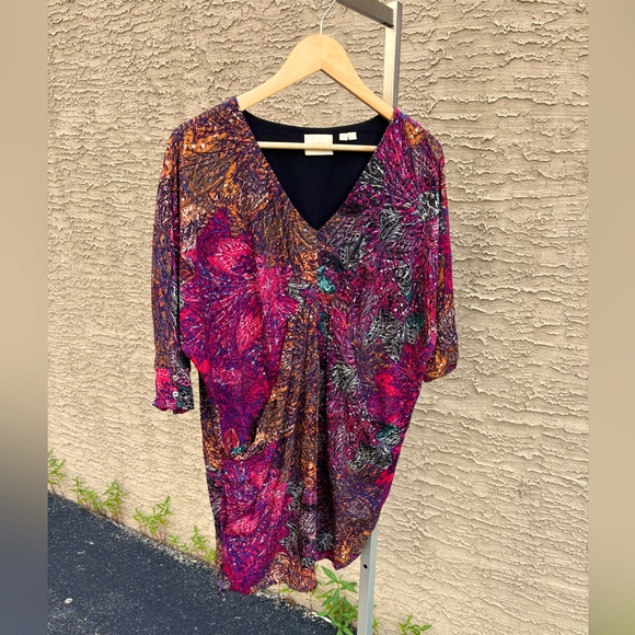 Boho Patterned Shirt Dress ☮️ - Picture 1 of 3